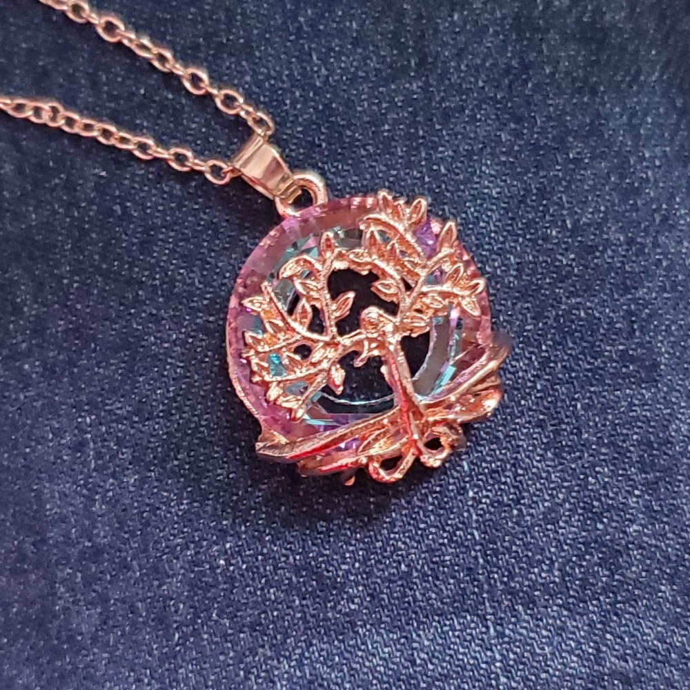 NEW! Tree Of Life Female Mother Form Shadow Box Style Pendant Necklace